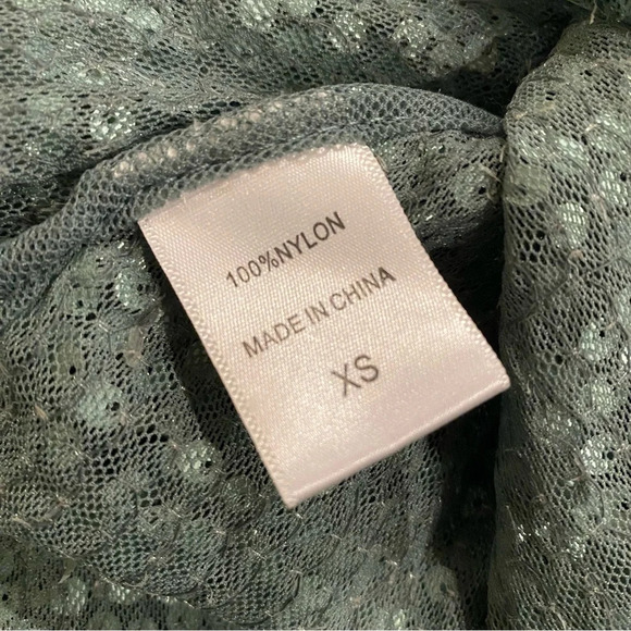 Shimmery Sequin Blue Green Mermaid Sleeveless Sheer Tank Top Tunic Mini Dress - Picture 5 of 6